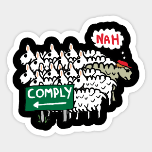 I Do Not Comply Sticker